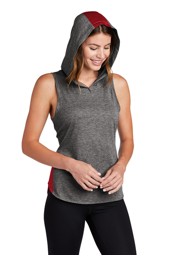 Sport-Tek ® Ladies PosiCharge ® Tri-Blend Wicking Draft Hoodie Jersey Tank Top
